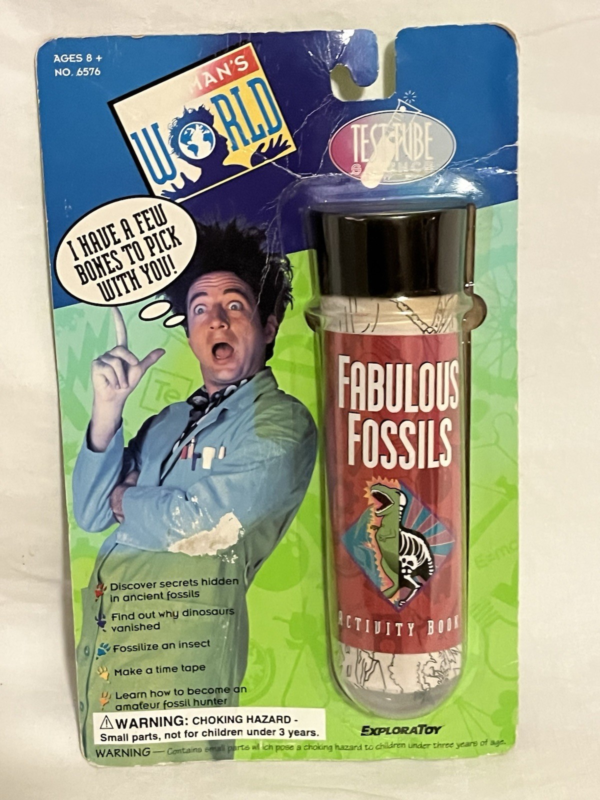 Beakman’s World Kit Toy Test Tube Activity Set Fabulous Fossils Sealed Vintage