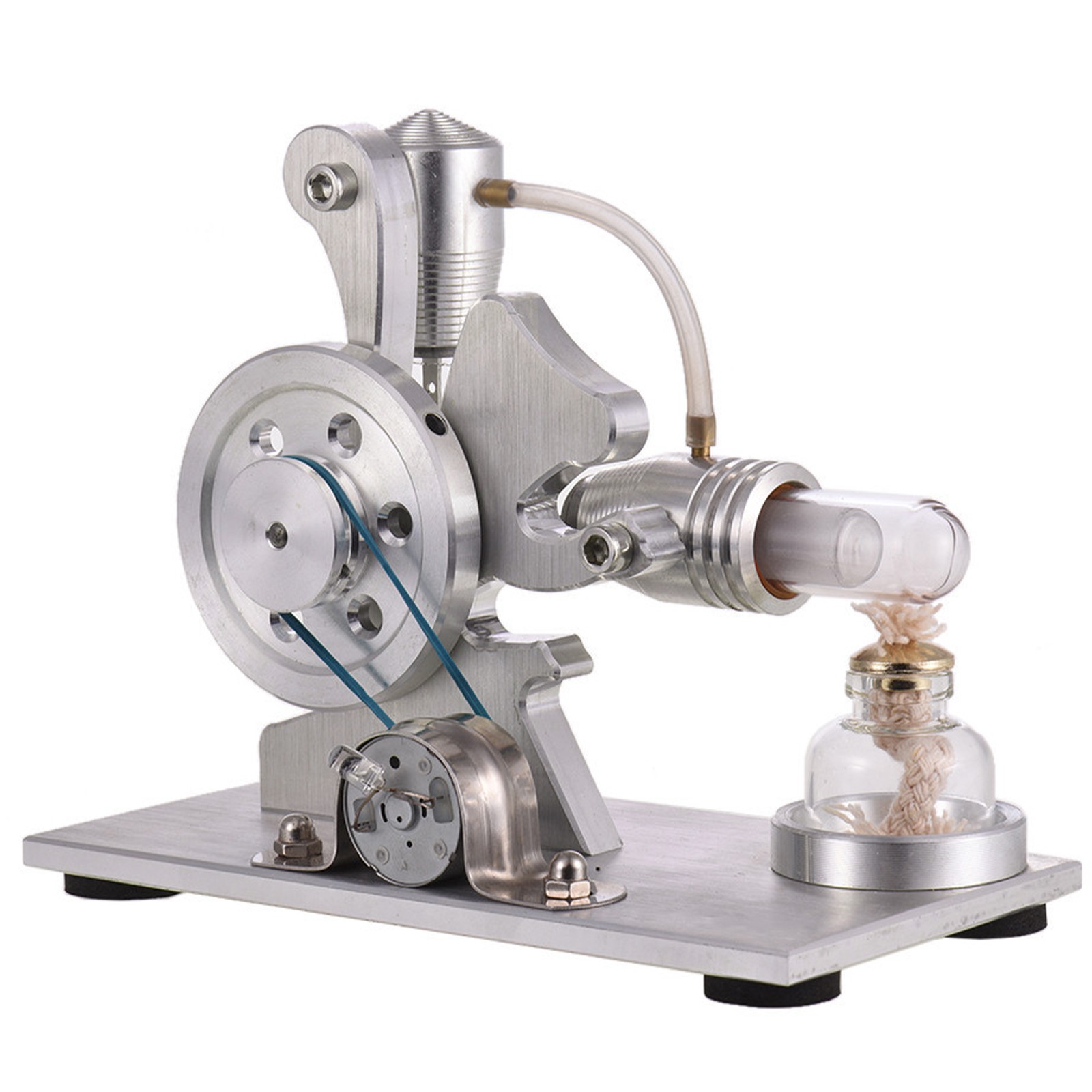 Silver Air Stirling Engine Motor Model Educational Steam Power School Physics k