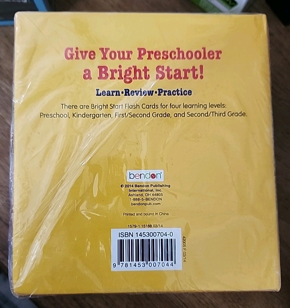 Bright Start Learn & Grow Preschool FlashCards NEW Sealed 300 Cards