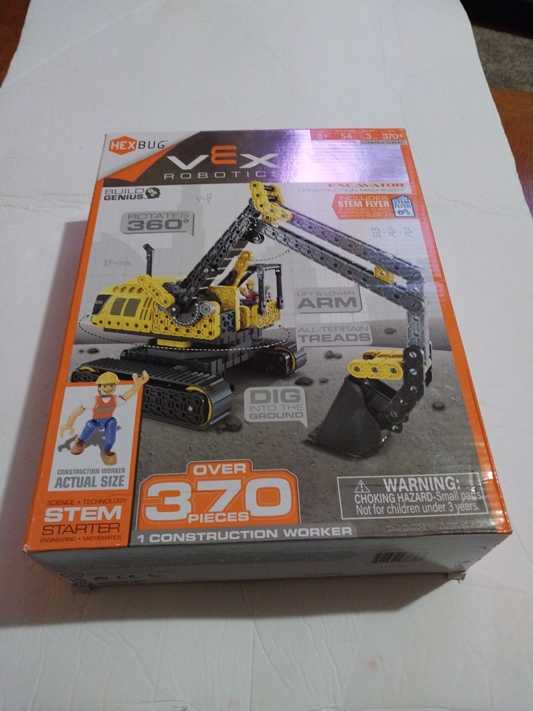NEW Hexbug Vex Robotic EXCLUSIVE Excavator 370 Pieces W/ Construction Worker