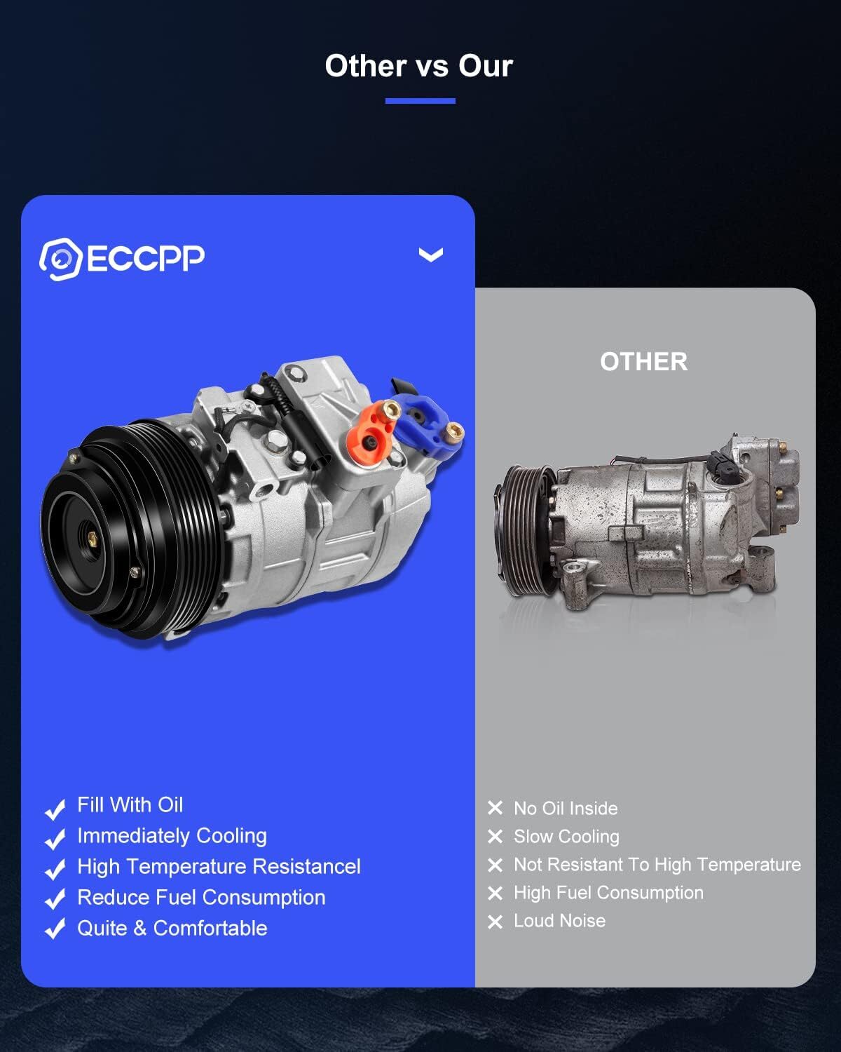 ECCPP A/C Compressor 1997-2008 Fit for M-ercedes Benz C220 C230 Series for