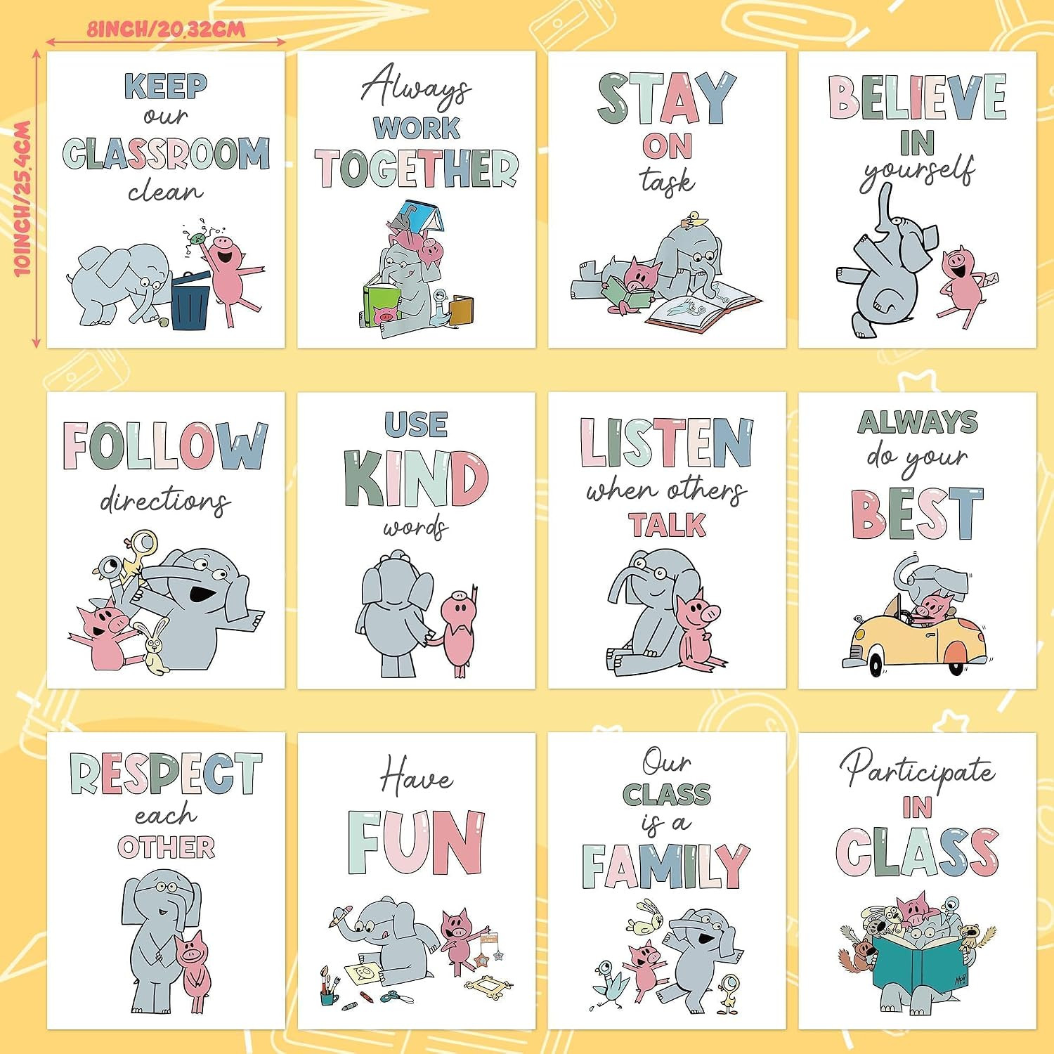 Educational Charts & Posters for Classroom Decor – Back to School 12 Good Habits