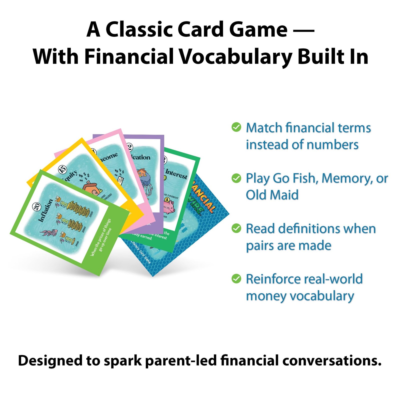 Finance Go Fish – 3-in-1 Financial Literacy Card Game for Kids Ages 5–12 | Go…