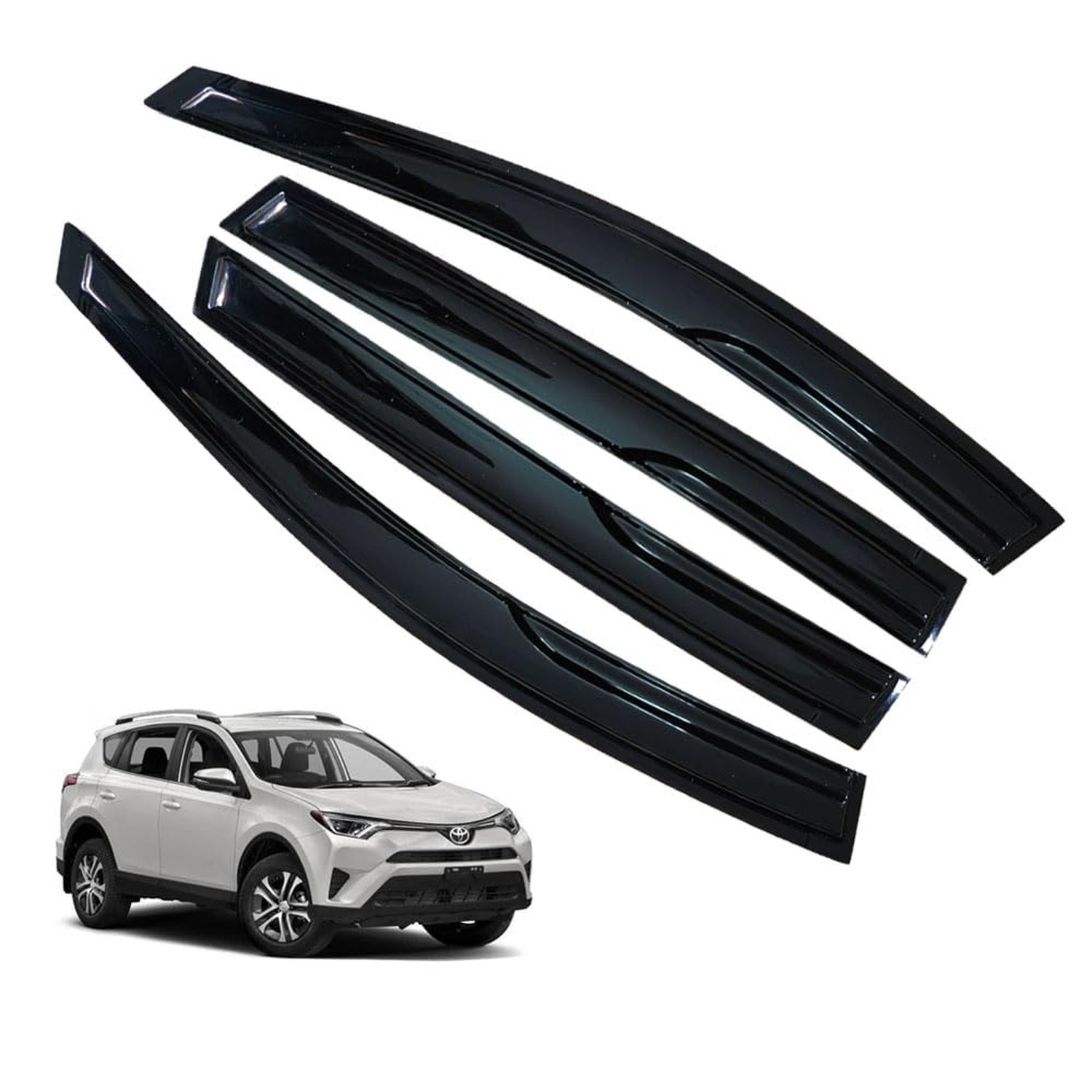 Window Visors Rain Guards for Toyota RAV4 2013 2014 2015 2016 2017 2018 Acces…