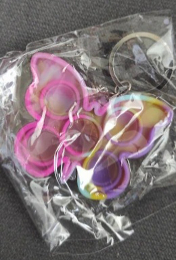New Mini Keychain Butterfly Push Pop It Bubble Fidget Sensory Toy Stress Relief
