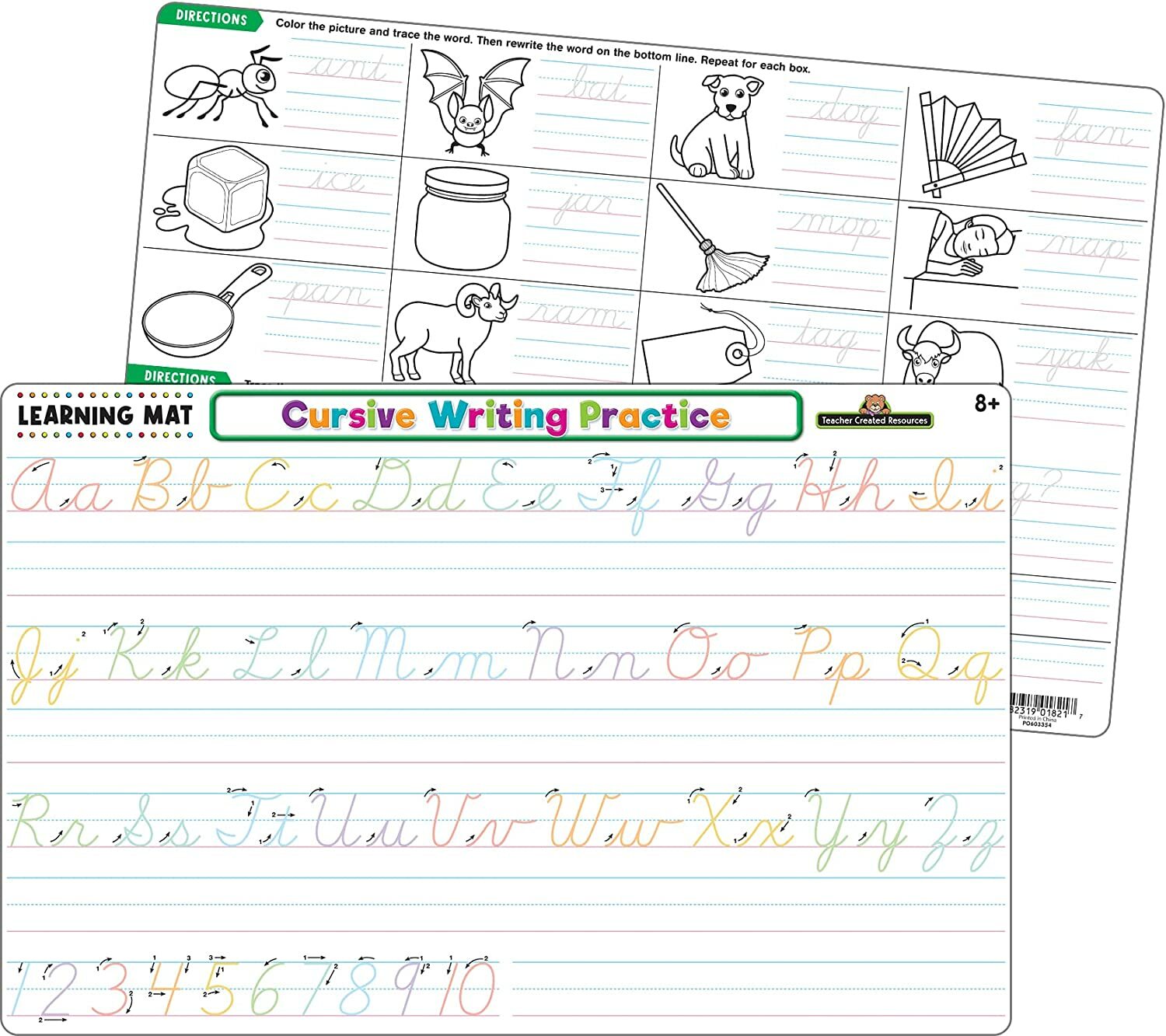 Cursive Writing Practice Learning Mat ( learn how to write in cursive)