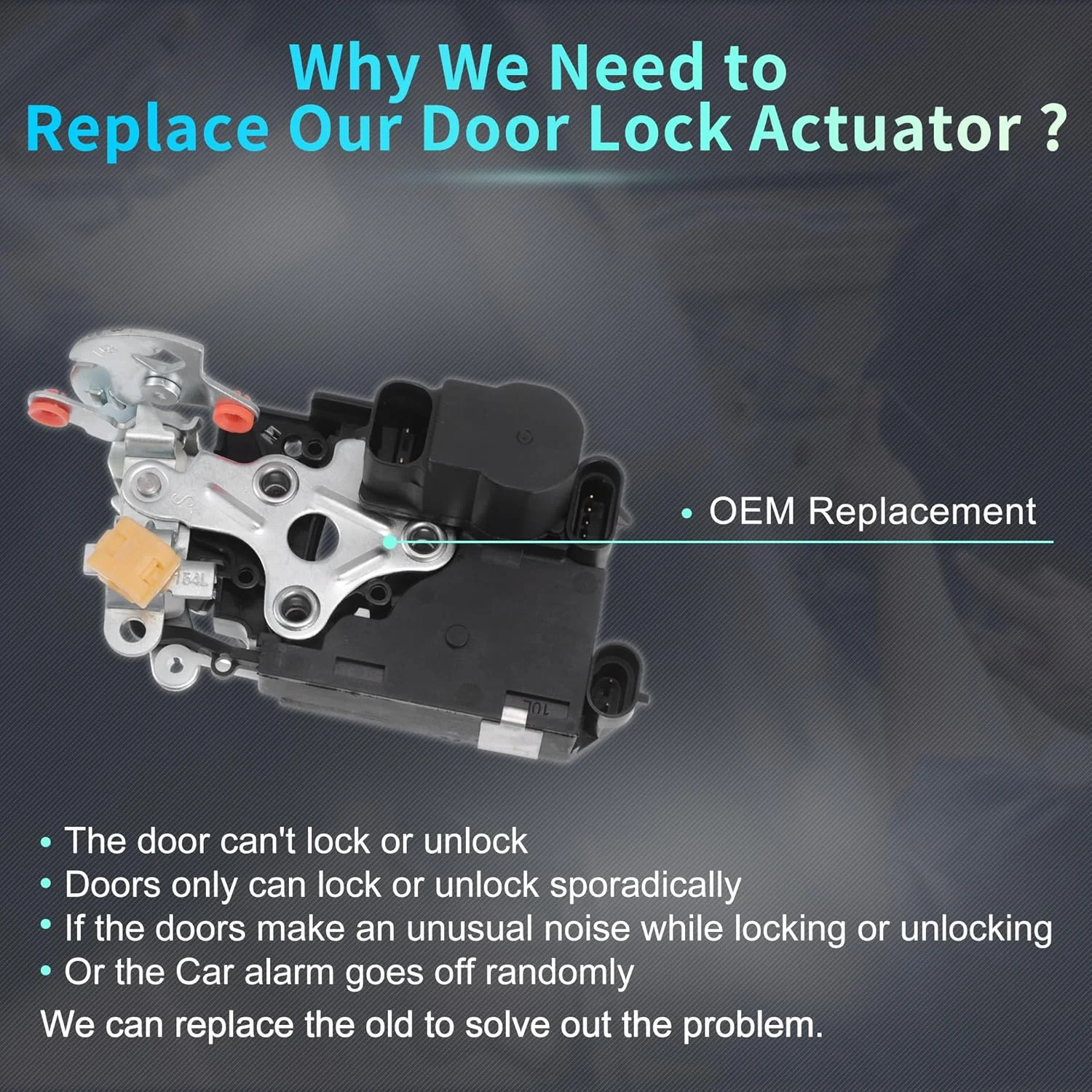 X AUTOHAUX Replacement Front Left Driver Side Power Door Lock Actuator Motor for