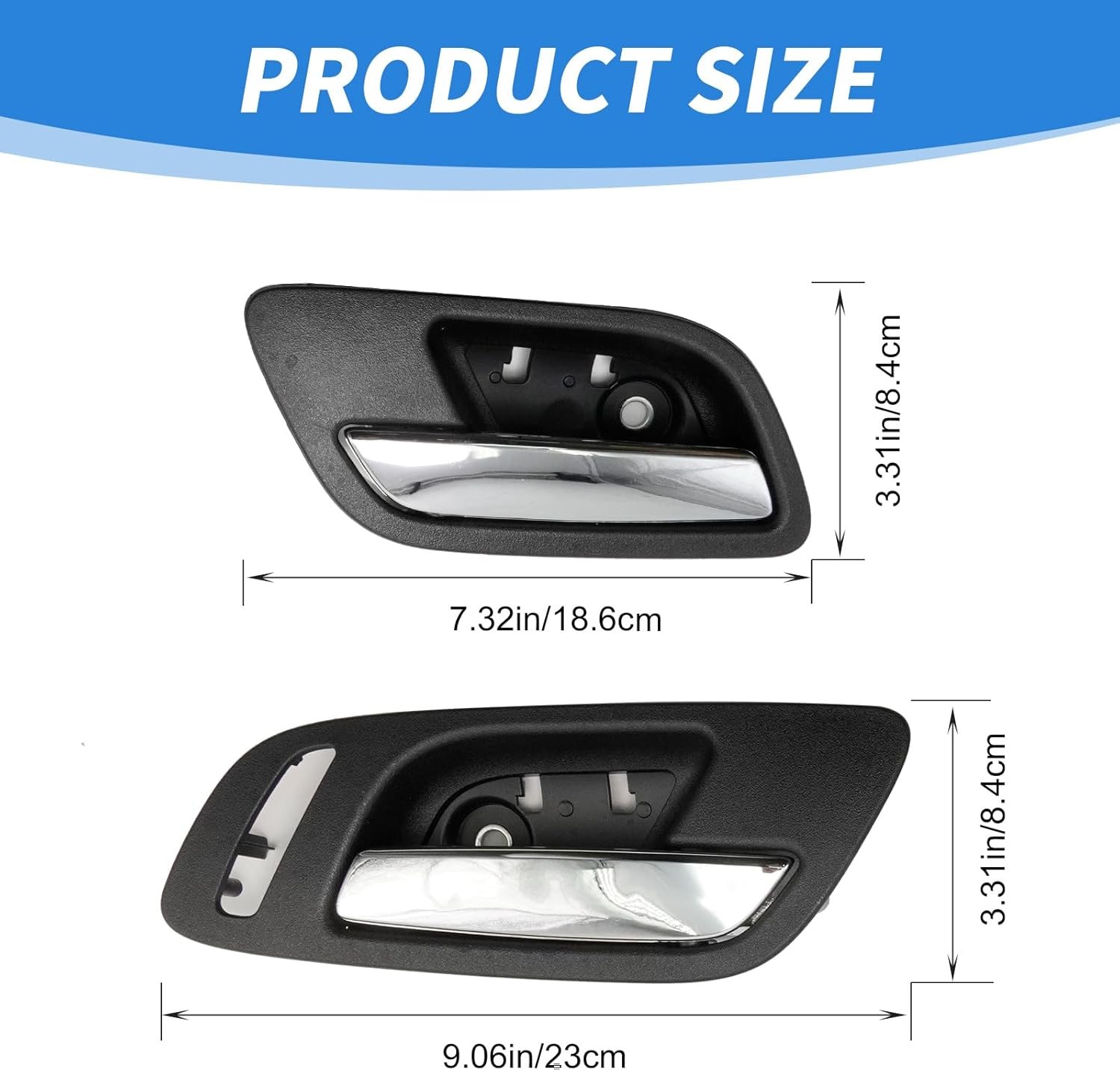 4 Pcs Front Rear Inside Interior Inner Door Handle, Replacement for Chevrolet: