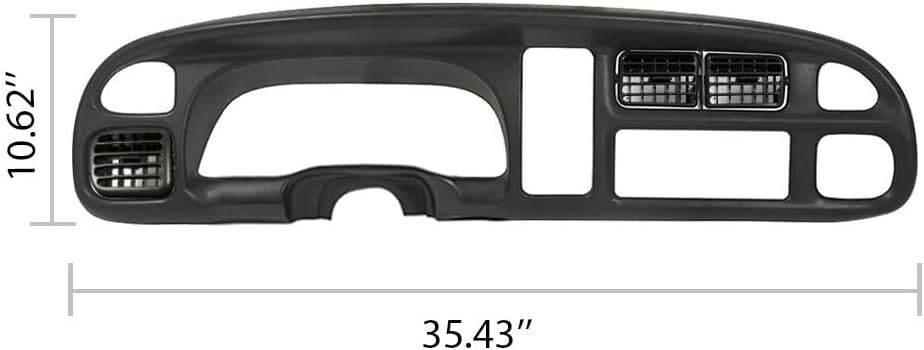 PIT66 Dash Board Bezel Cover Compatible with 1998 1999 2000 2001 2002 Dodge Ram