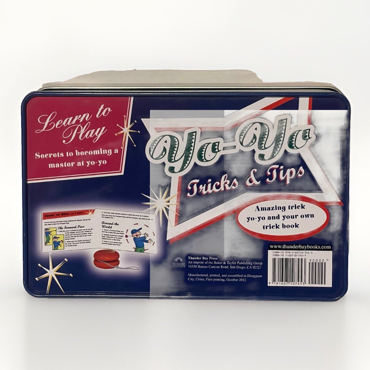 Learn to Play Master Yo Yo Tricks & Tips- Yoyo & Instruction Booklet W/ Tin Case