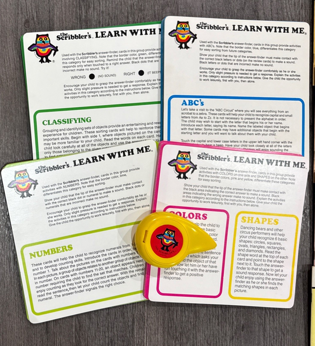The Scribblers Learn With Me 1980s Books Cards Learning Drawing Toy