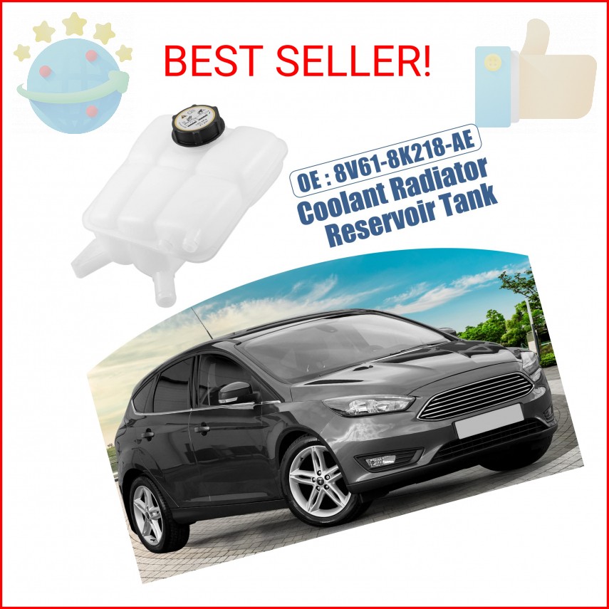 X AUTOHAUX 1 Set Coolant Fluid Overflow Bottle Tank Reservoir with Cap for Ford