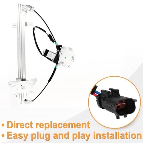 Rear Passenger Side Power Window Regulator with Motor Assembly Replacement for