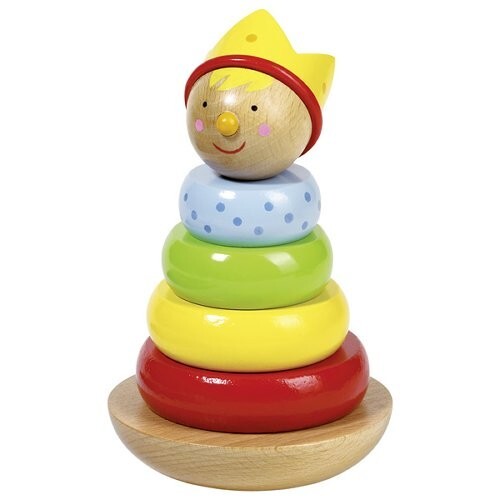 GOKI WOODEN TOY STACKING LITTLE MAN PRINCE, BASIC #58577 – NEW IN BOX