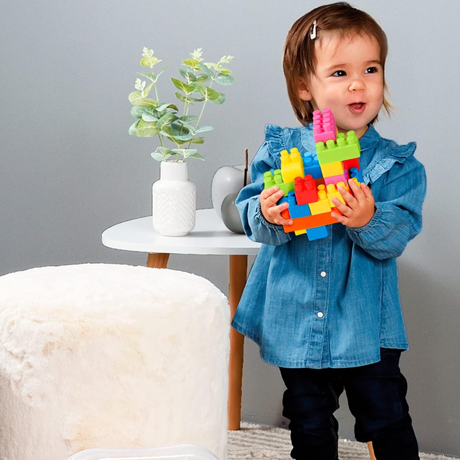 Ecoiffier Jouets 838 – Abrick Stacking Brick Bag – Construction Set for Children
