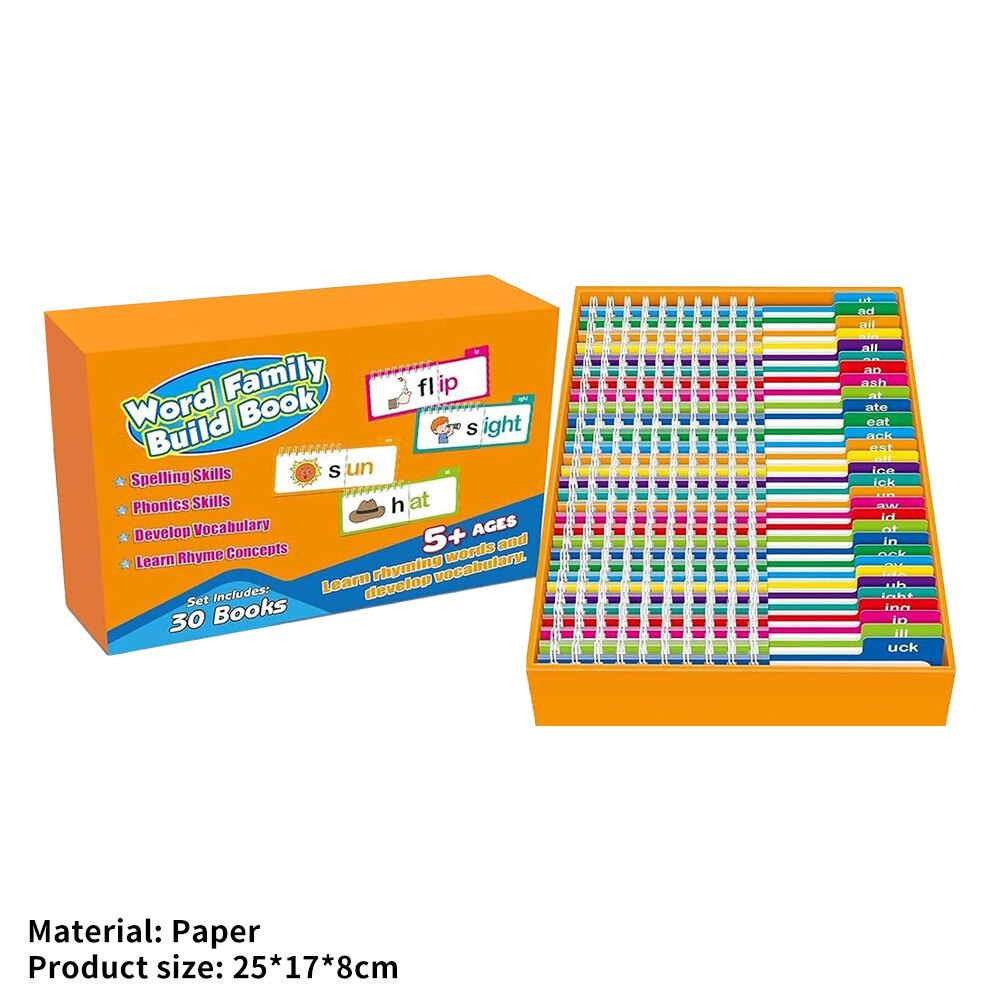 Reading Flip Book 30 Read and Rhyme Flip Book Flash Cards ABC Vocabulary CardsET