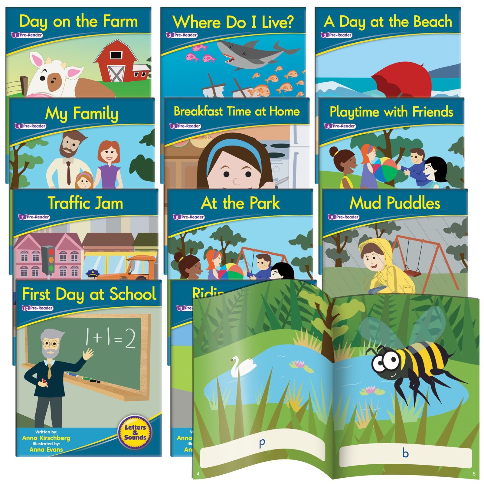 Junior Learning® Letters & Sounds Phase 1, Set 1, Fiction Readers