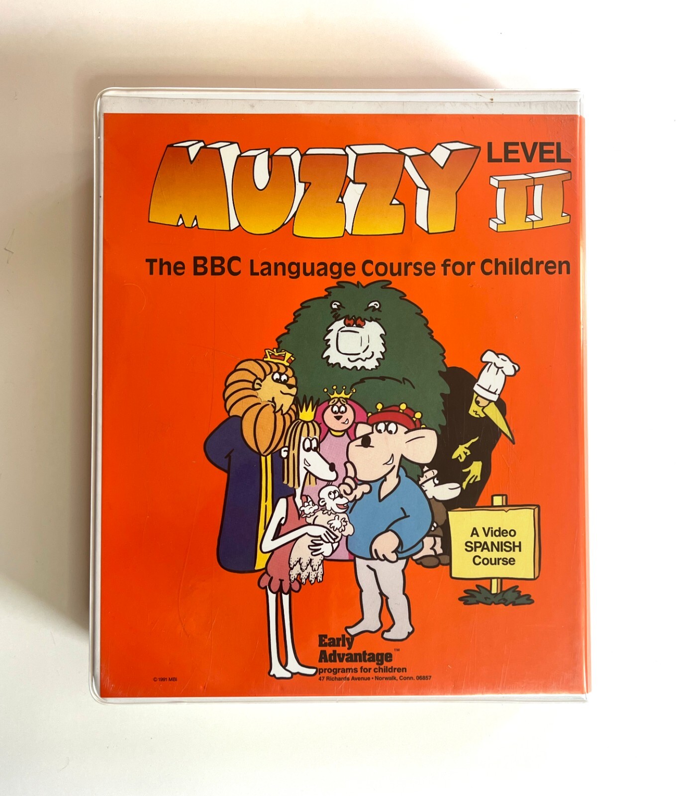 Vintage Muzzy Spanish Level II VHS & Cassette + Activity Book Tested WORKS 1990s