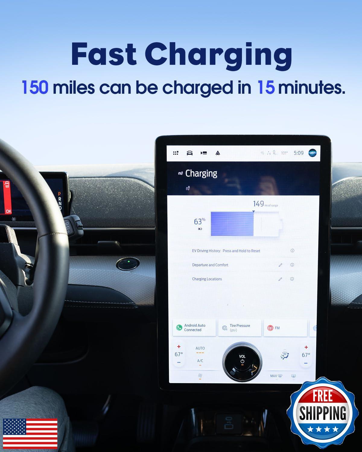 2025 Upgraded NACS to CCS Adapter, 500A/1000V, 250 kW DC Fast Charging for Fo