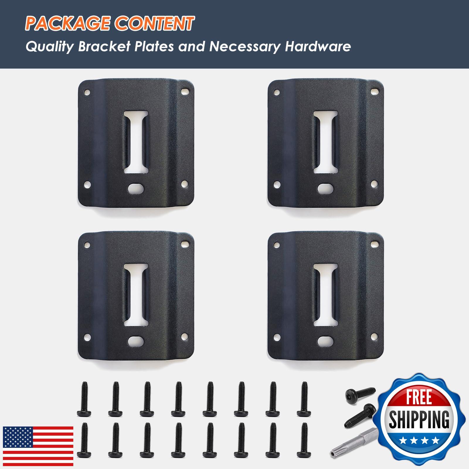 4 Pack Truck Bed Tie Down Anchor Boxlink E Port Bracket Plates Compatible wit
