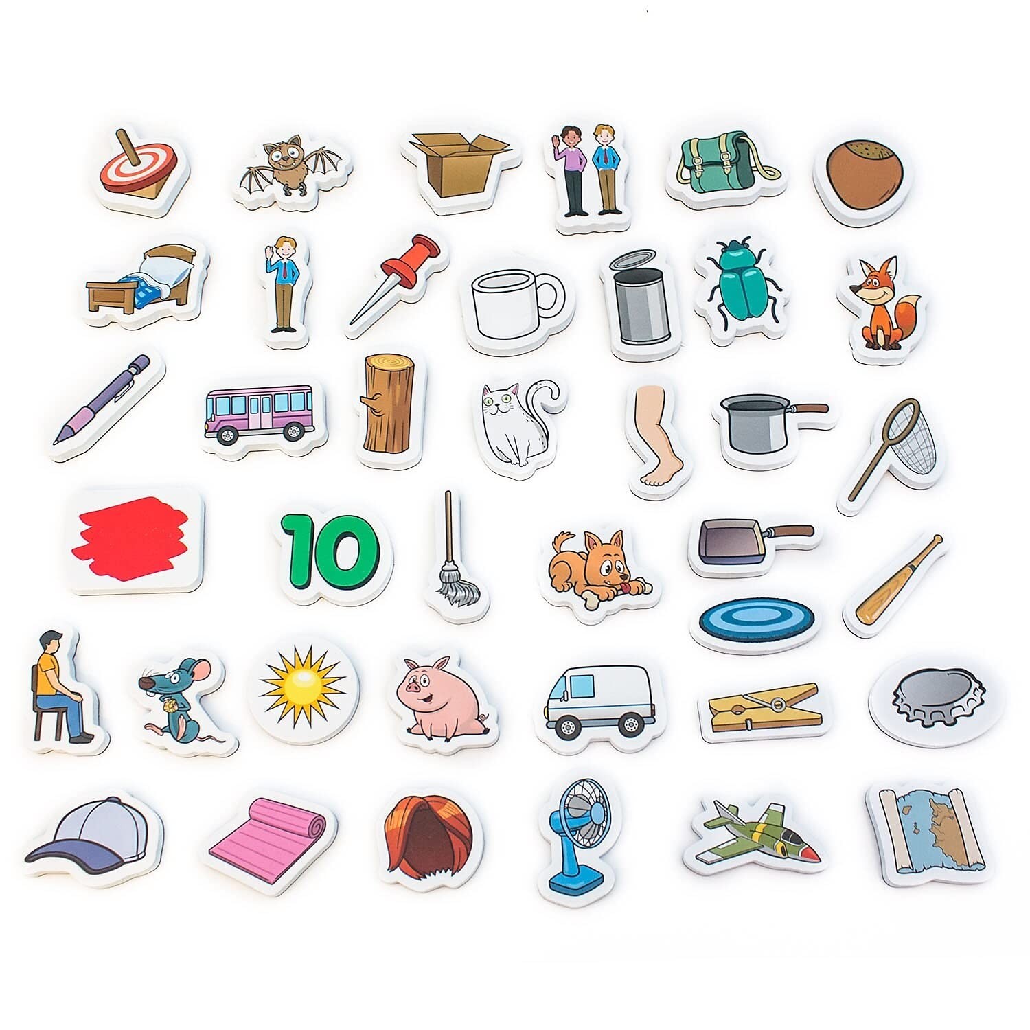 Magnetic Foam CVC Objects Set – 40 Pieces for Phonics Learning, Ages 4-5, Pre K-