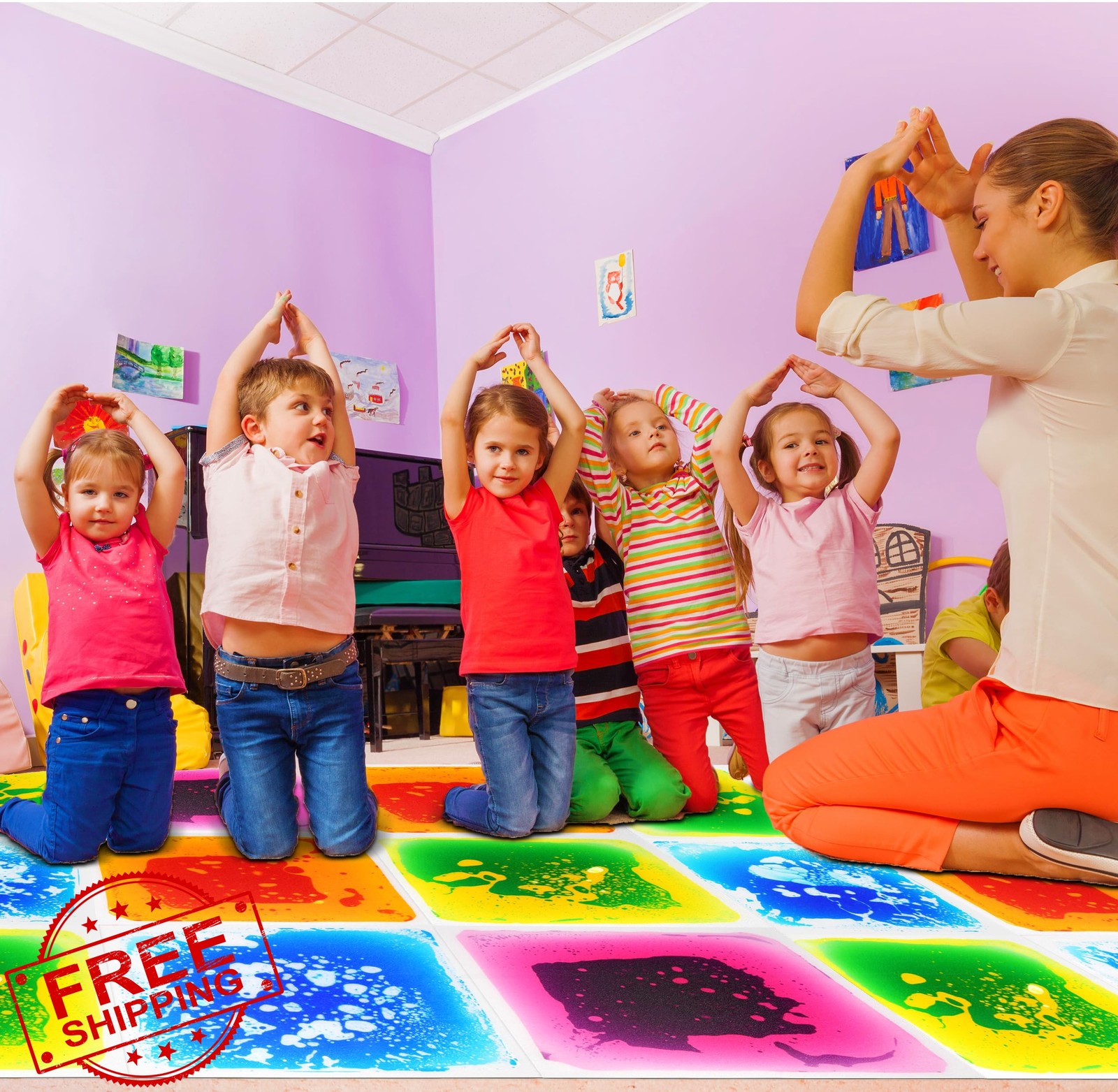 Gift Boutique Sensory Floor Tiles 12″ 4 Pack