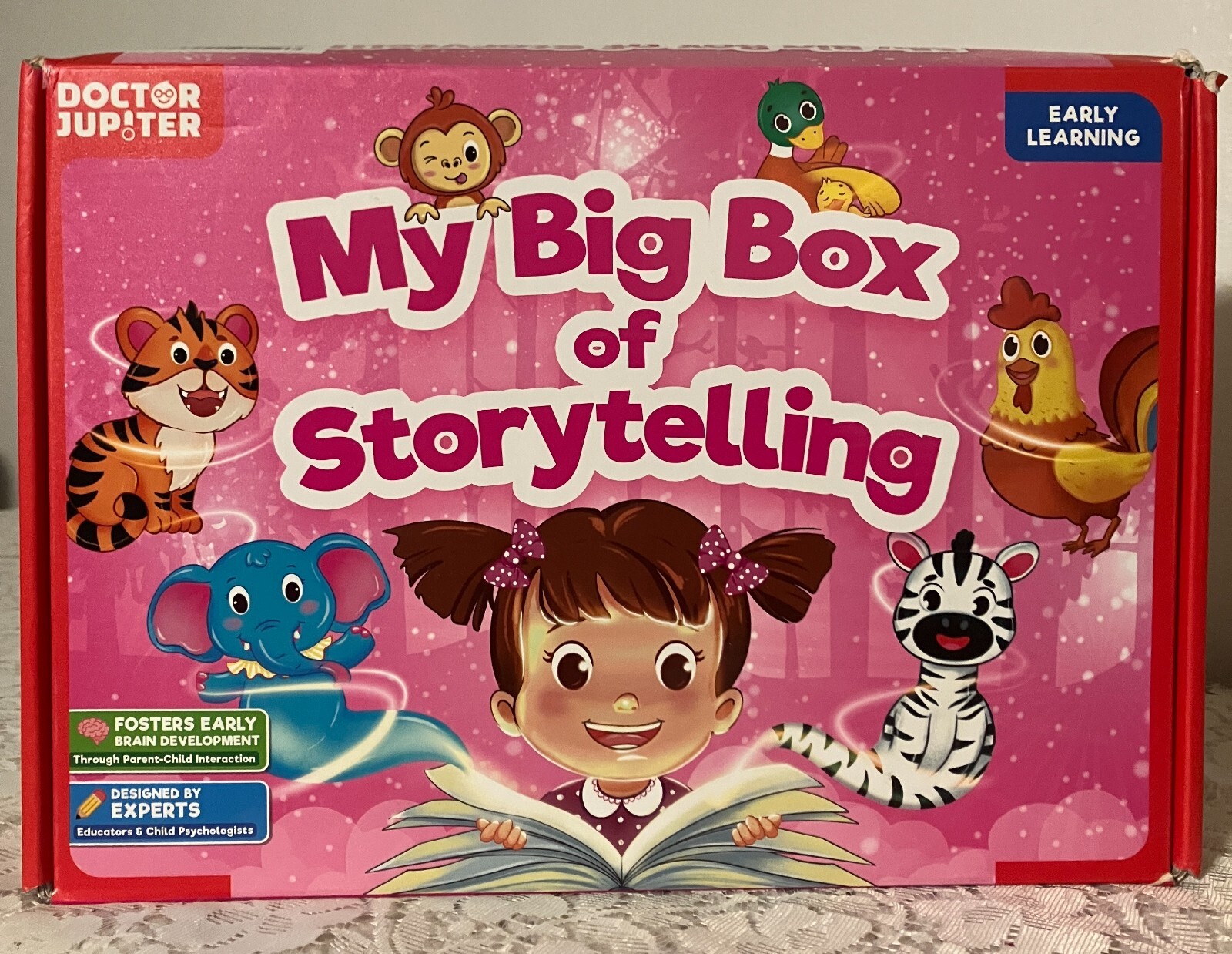 My Big Box of Storytelling Set for 1-3 Year Olds, Puppet, Masks, Doctor Jupiter