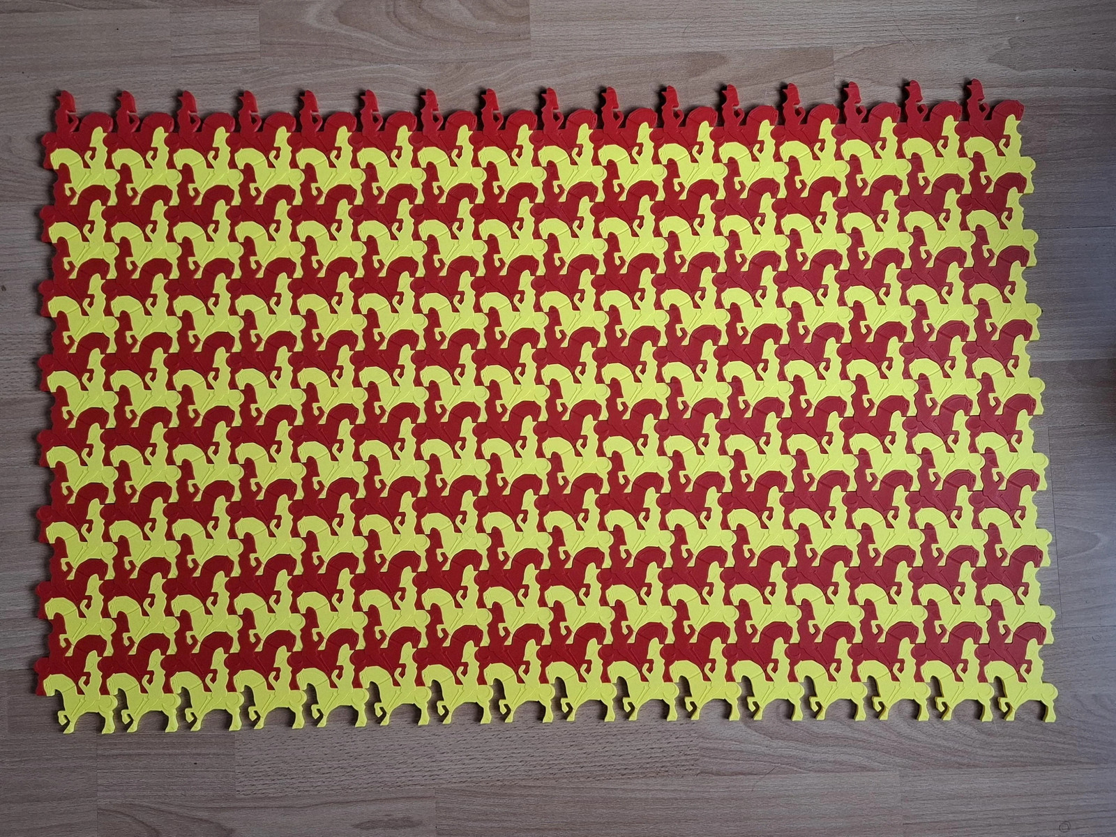 48 Pieces Escher Horse Tessellation Tiles Print | Art Print Decor | Unique Wall