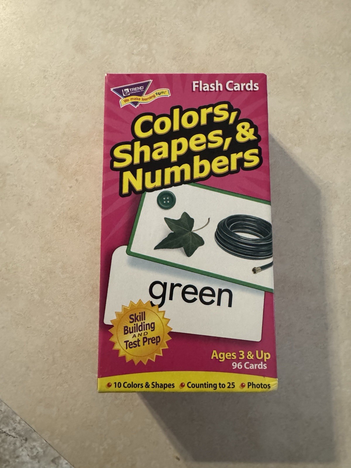 Colors, Shapes, & Numbers Skill Drill Flash Cards by Trend Enterprises
