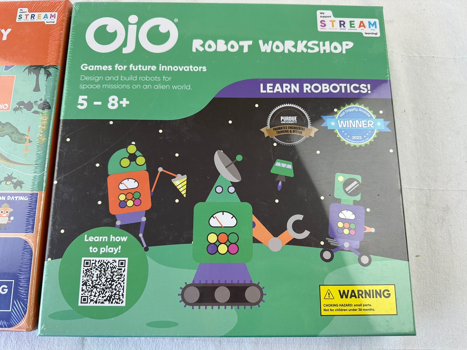 LOT OF 3 sealed OJO Board Games Movie Director Dino Age Journey Robot Workshop