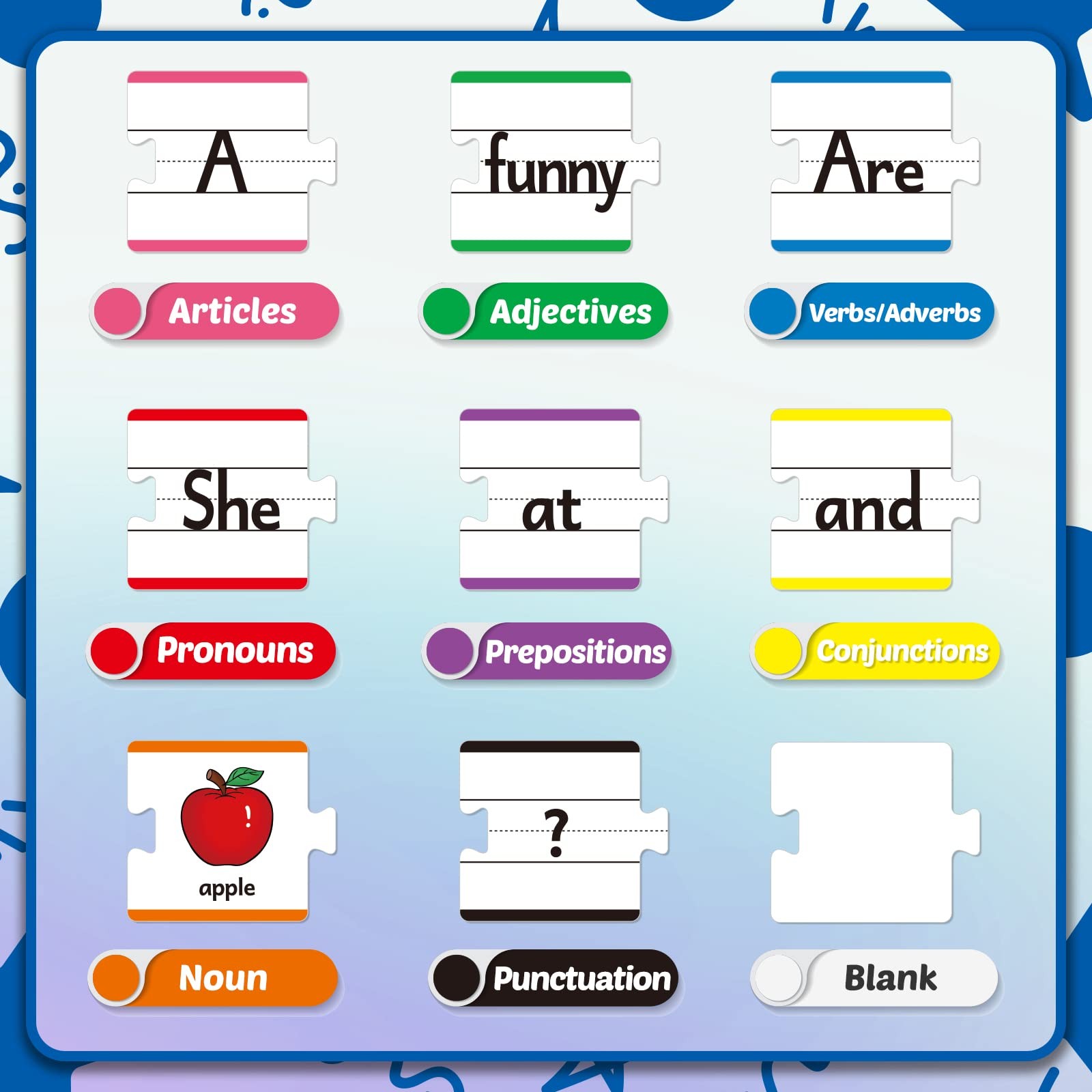 Sentence Building Games,Phonics Puzzles for Ages 5-8,Montessori Phonics Readi…