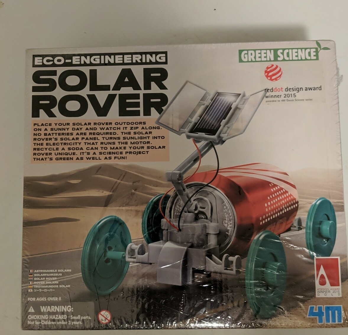 Green Science Solar Rover Kidz Labs Creative and Fun Assembly Kit – New
