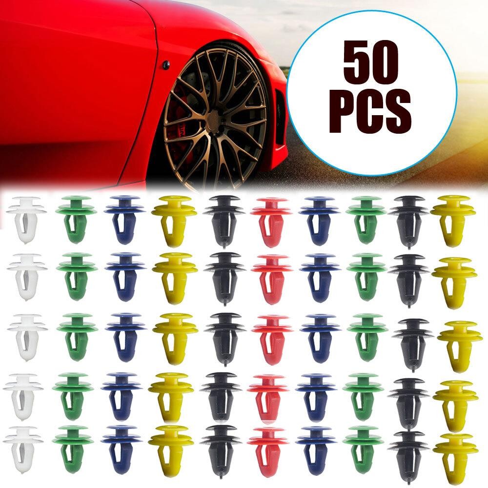 Car Door Panel Clips Fixing Fastener 9mm Hole Car Interior Door Trim 50PCs