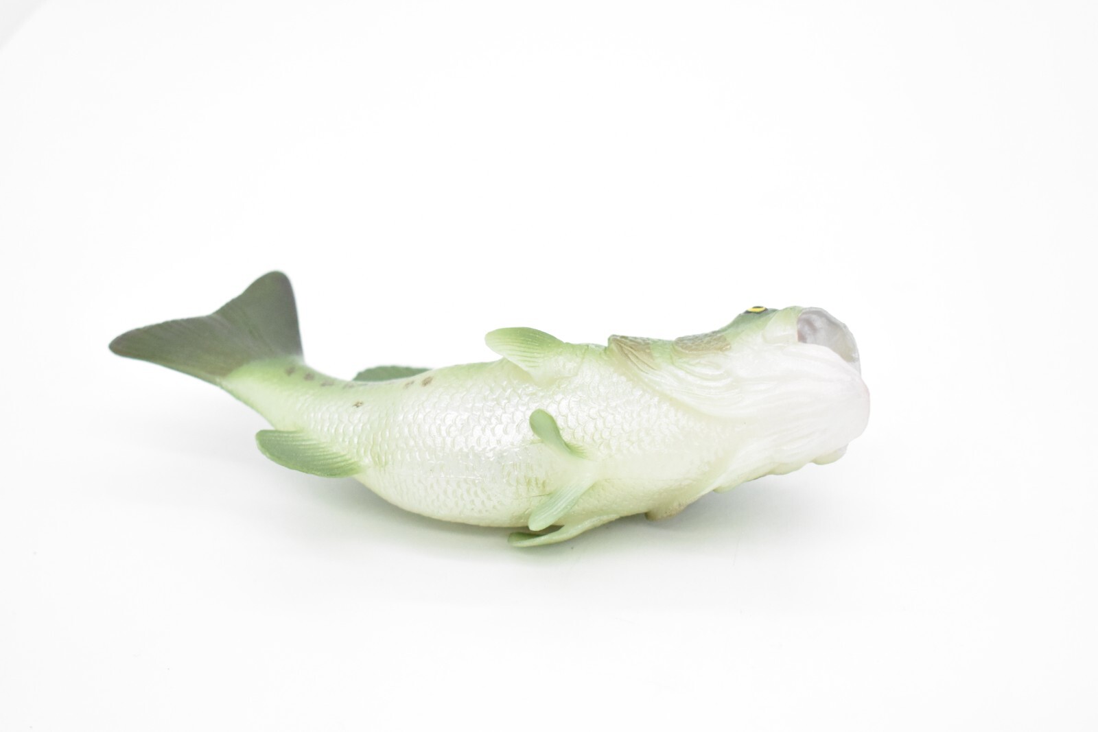 Largemouth Bass, Fish, Realistic Rubber Model, Hand Painted Toy Figurine 6″