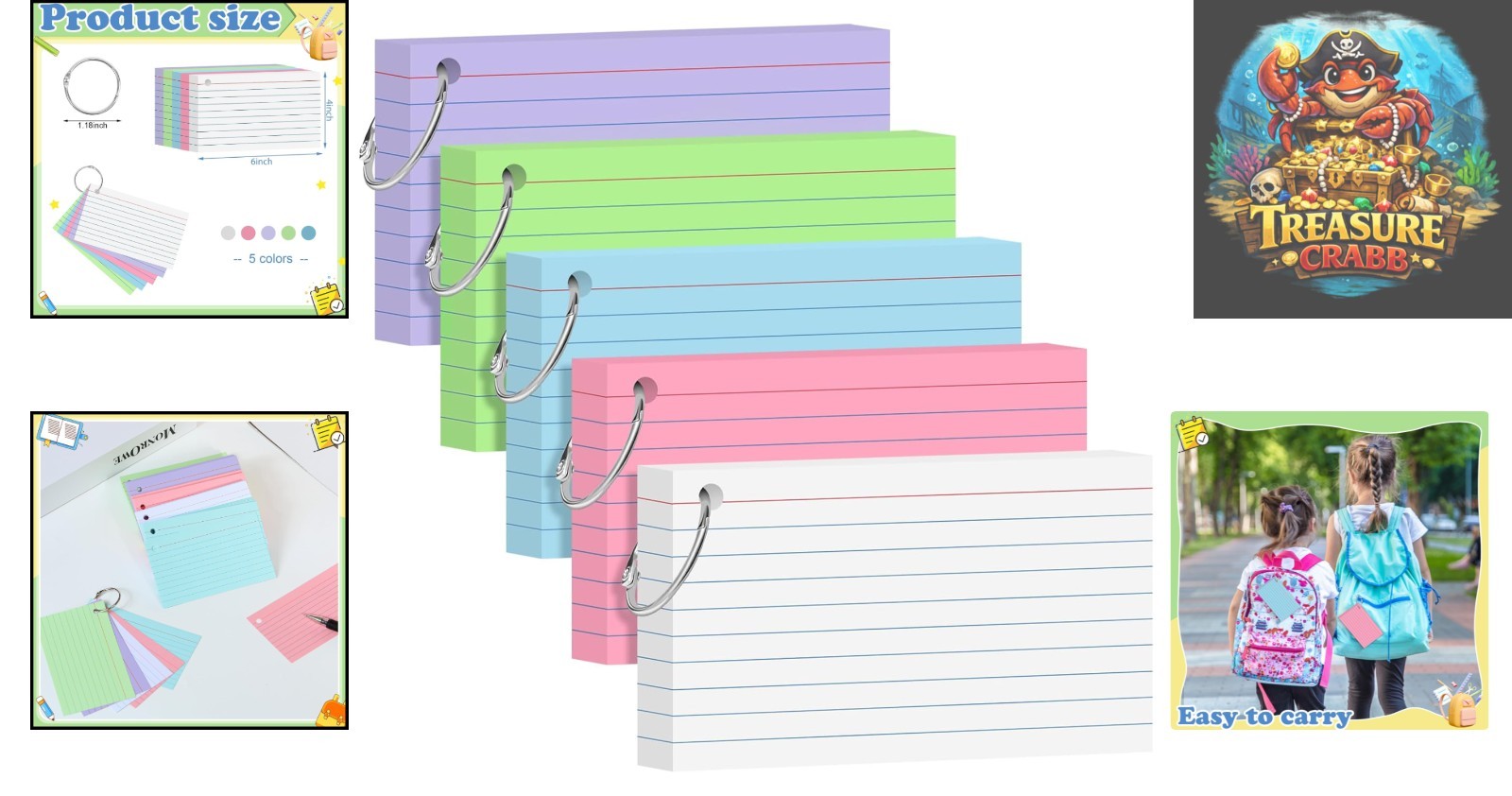 150 Pack Heavyweight Lined Note Cards – 4×6 Index Cards for Study and Organize