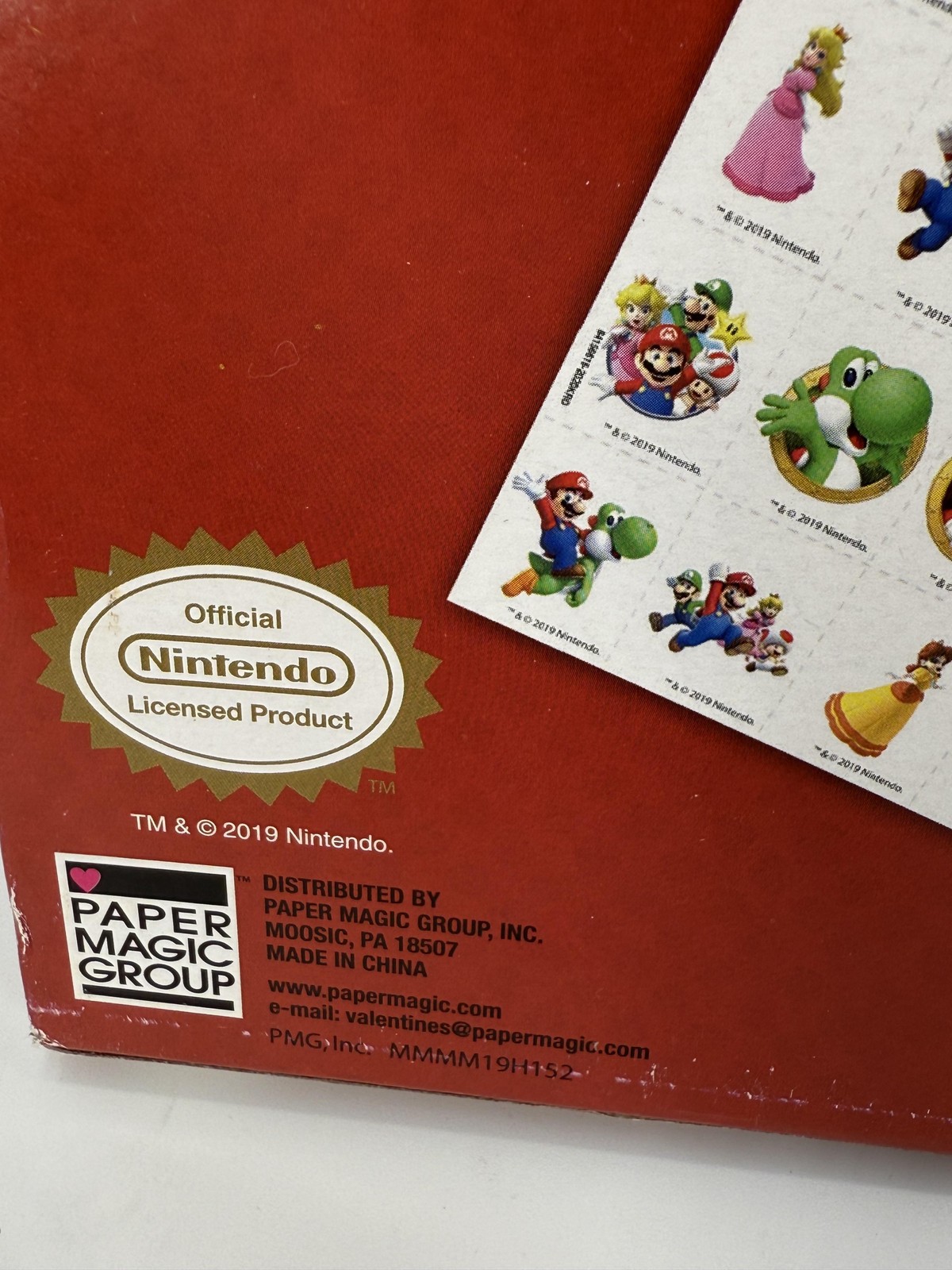 Super Mario Valentines 32 Cards 32 Stickers Nintendo Kids Classroom Gift 8 Desig