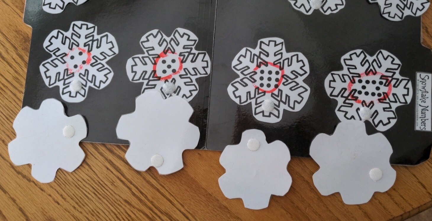 Snowflake Numbers Early Childhood Counting File folder game Math Readiness Mint