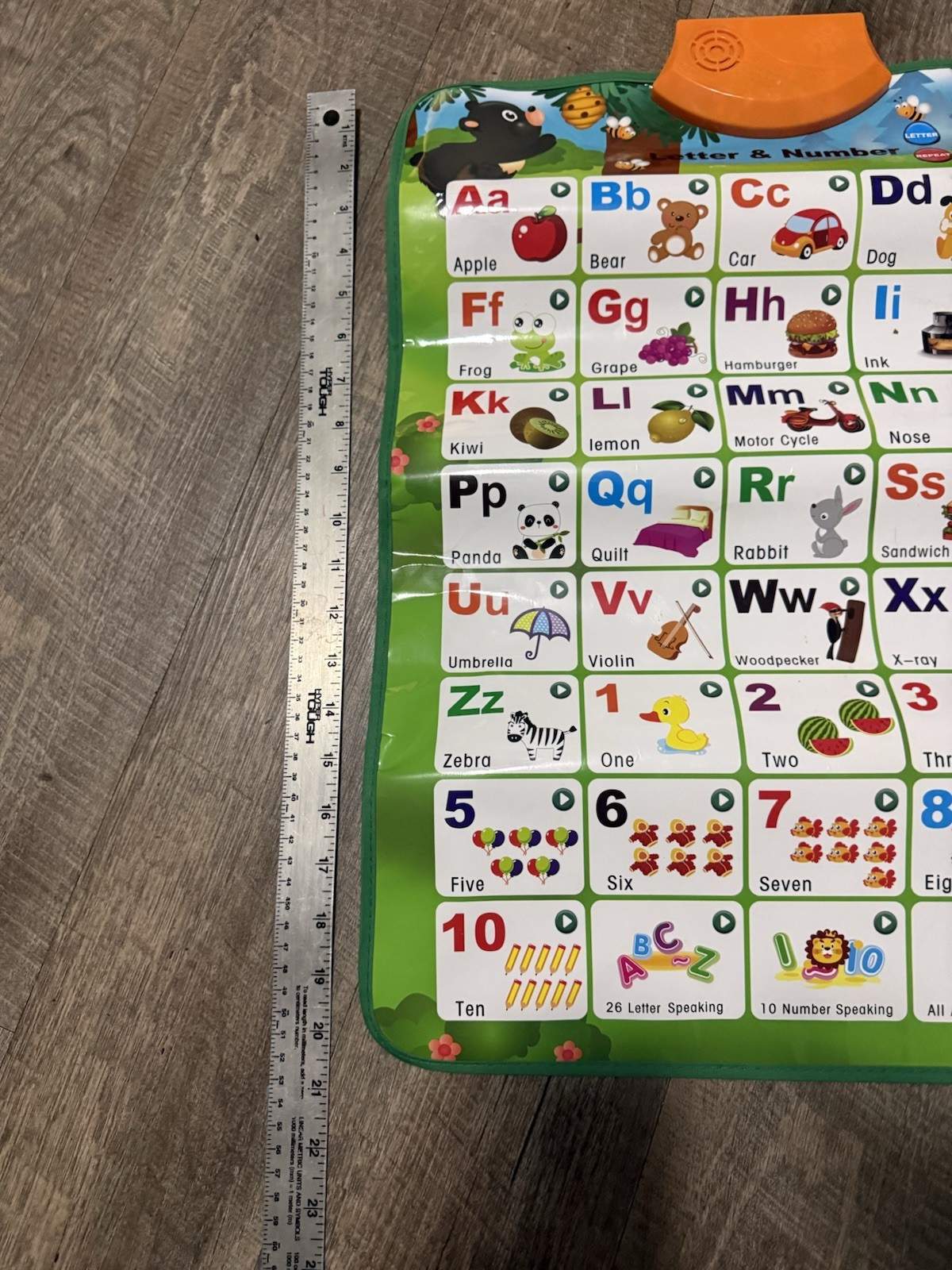 Educational Interactive Alphabet & Numbers kid Learning Poster Talking ABCs