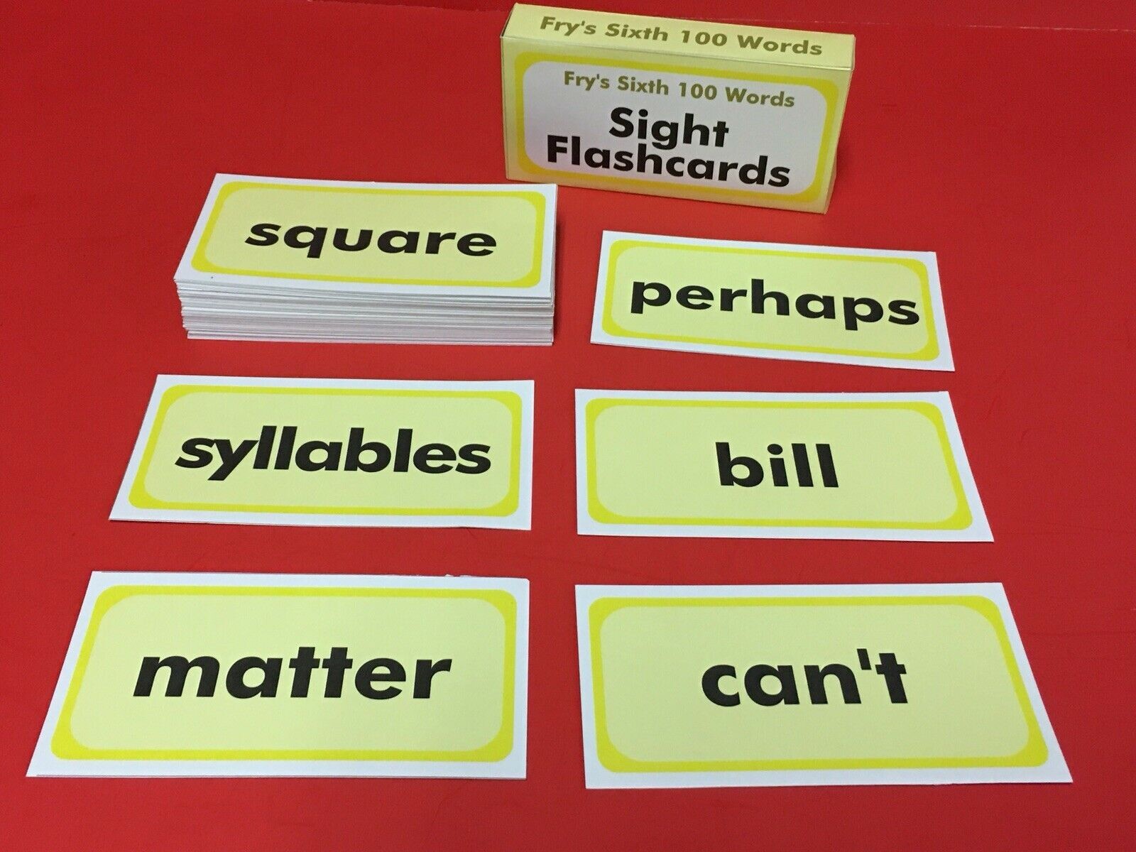 Fry’s Sixth Hundred Words – PRINTED & UNCUT – Sight Word Flash Cards