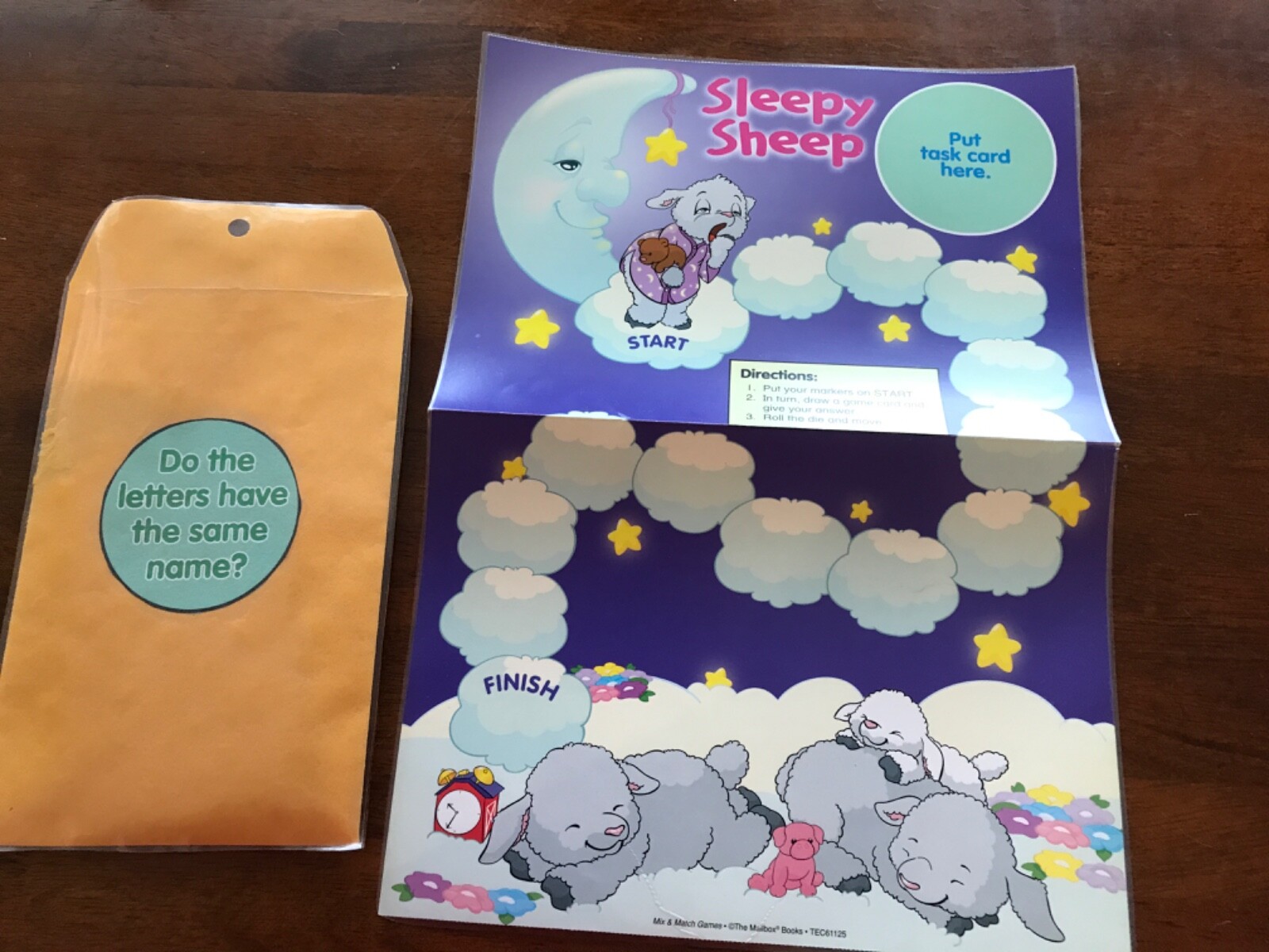 Sleepy Sheep upper lower case letters mailbox teacher game resources prek