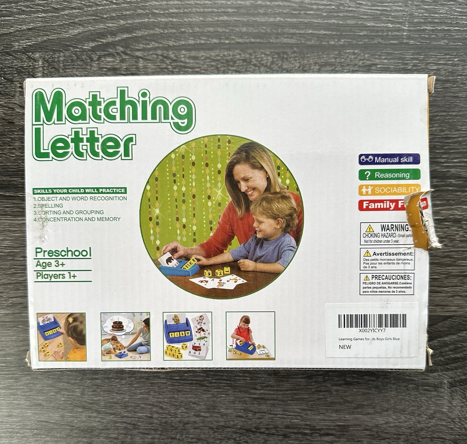 Matching Letter Preschool Learning Game Educational Spelling Toy Ages 3+ Set