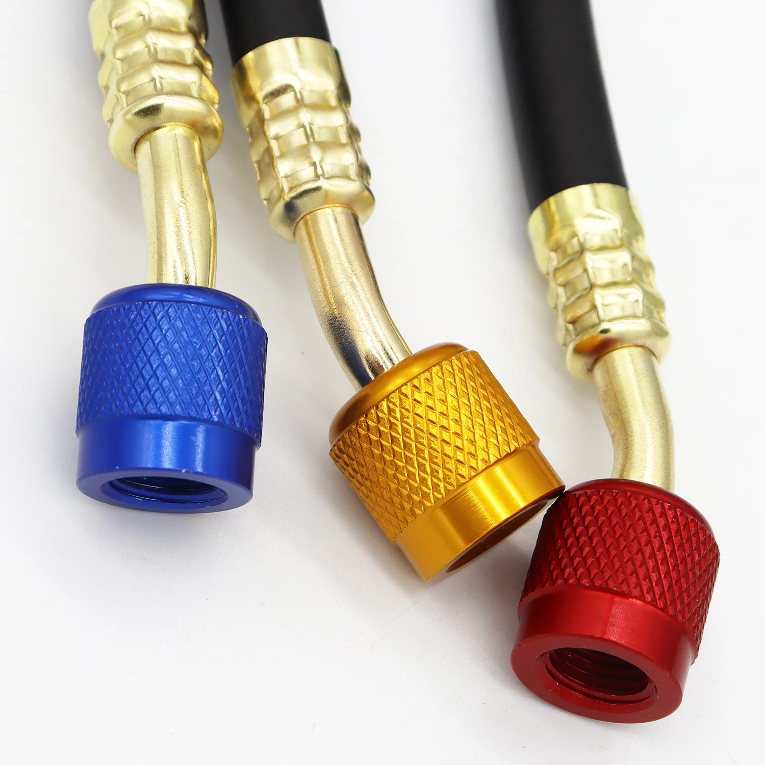 AC Charging Hose Tube Kit Hose Low Loss Fittings for R134A R12 R22 Refrigerant