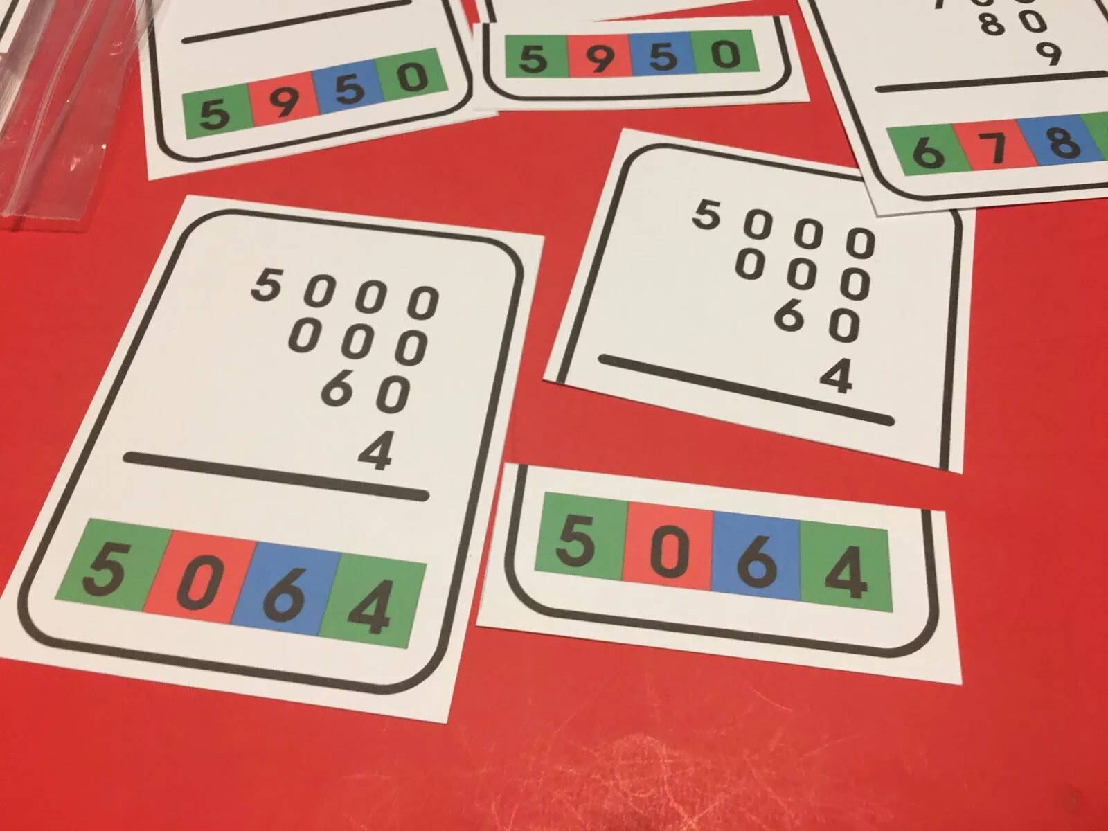 Place Value – Cards for Learning Center – Three Part Cards – Montessori