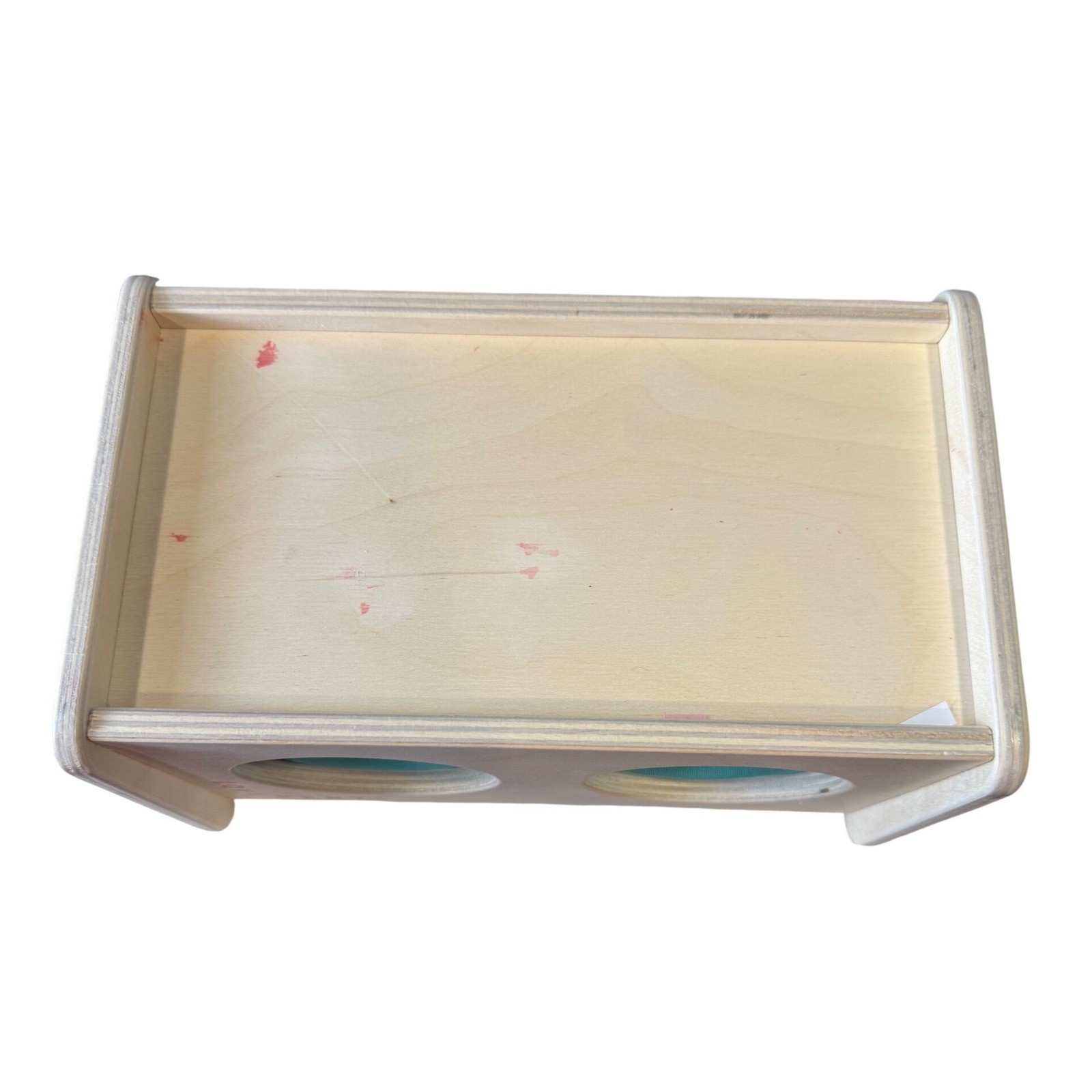 Lovevery Mystery Box Wooden Montessori Sensory Tactile Toy Teal STEM Box Only