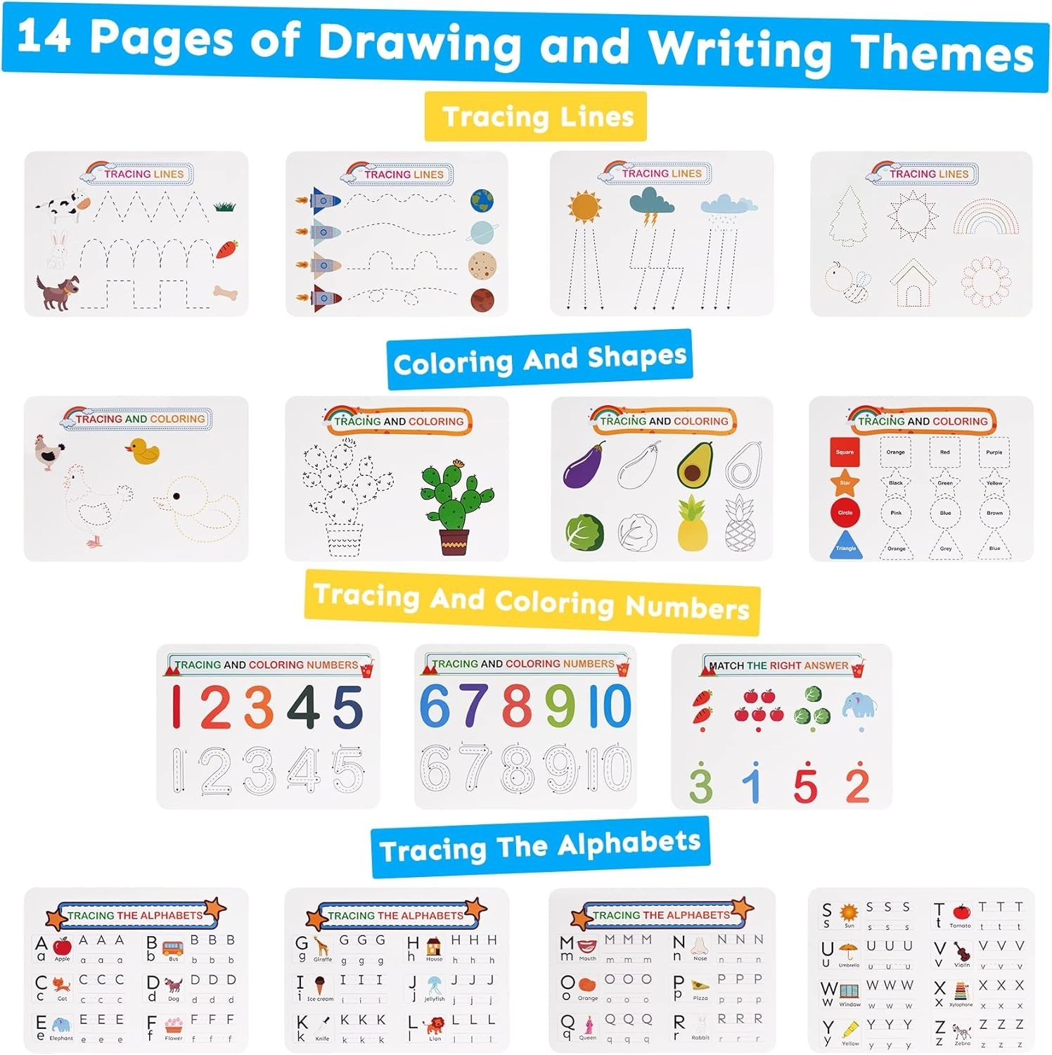 Mallify Busy Book for Toddlers 3-5, Preschool Busy Book 30 Themes Kids Binder…
