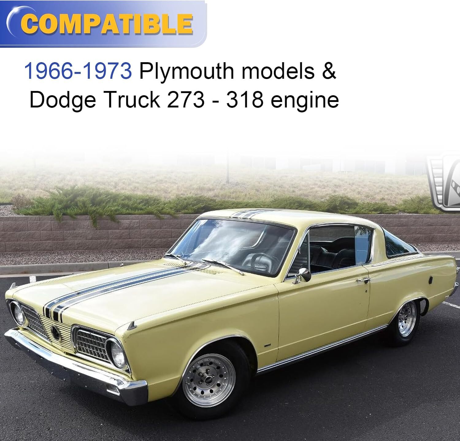 2 Barrel Carburetor with Gaskets for Plymouth models & 1966-1973 Dodge Chrysler