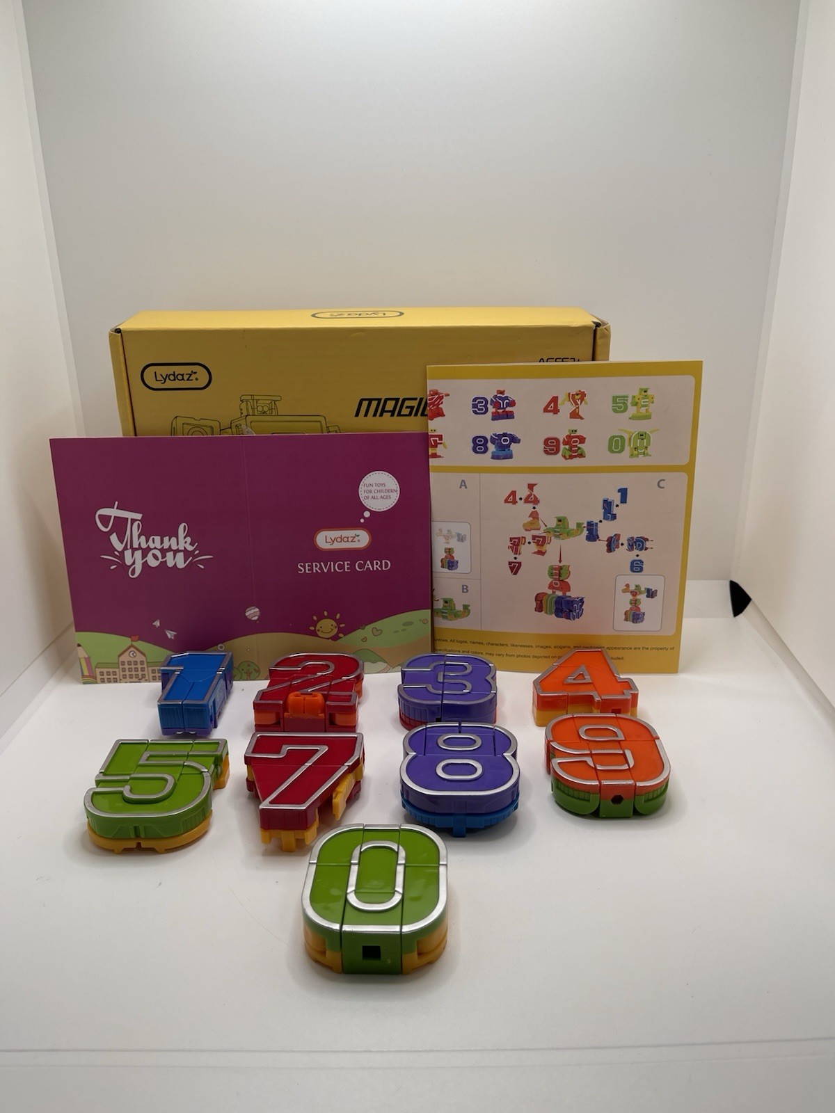 Lydaz Numbers Robot Magic Combiner Transform Educational Stem Toy Fine Motor