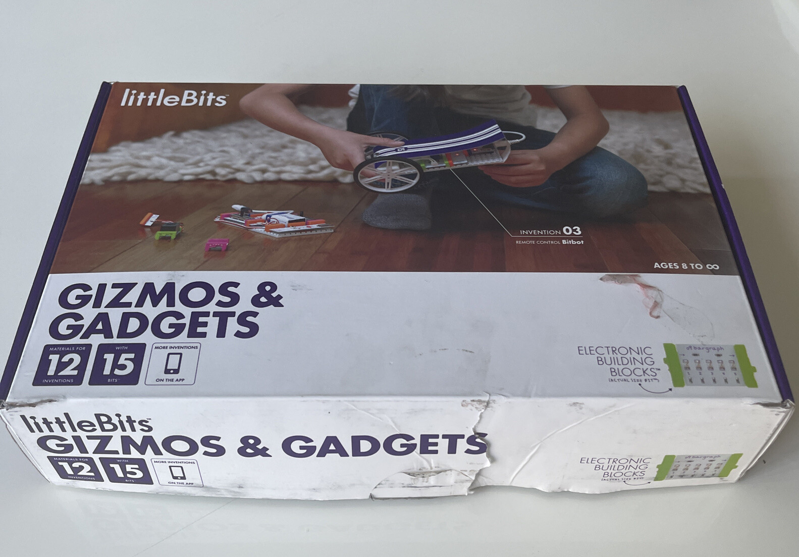 Little Bits Gizmos & Gadgets Kit, STEM – Electronic Bitbot Makers Toy – Open box
