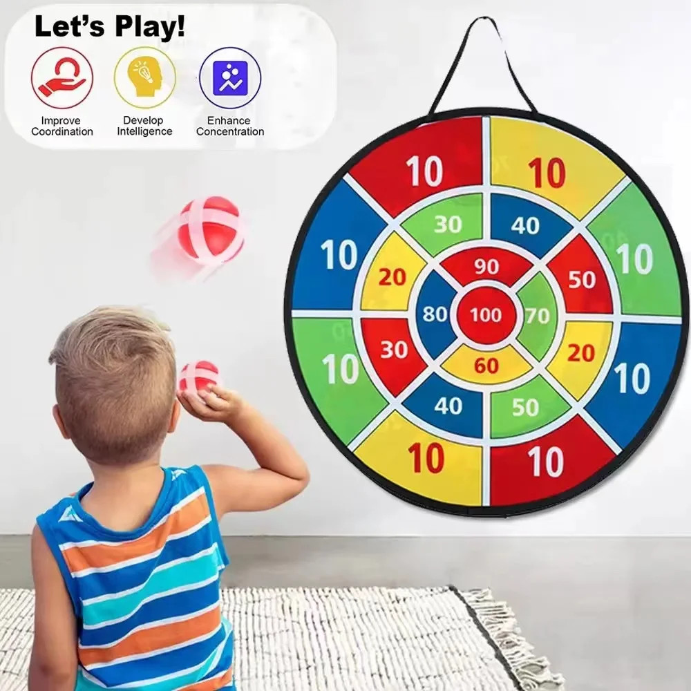 Children with sticky ball 74CM large dart board Family interactive game