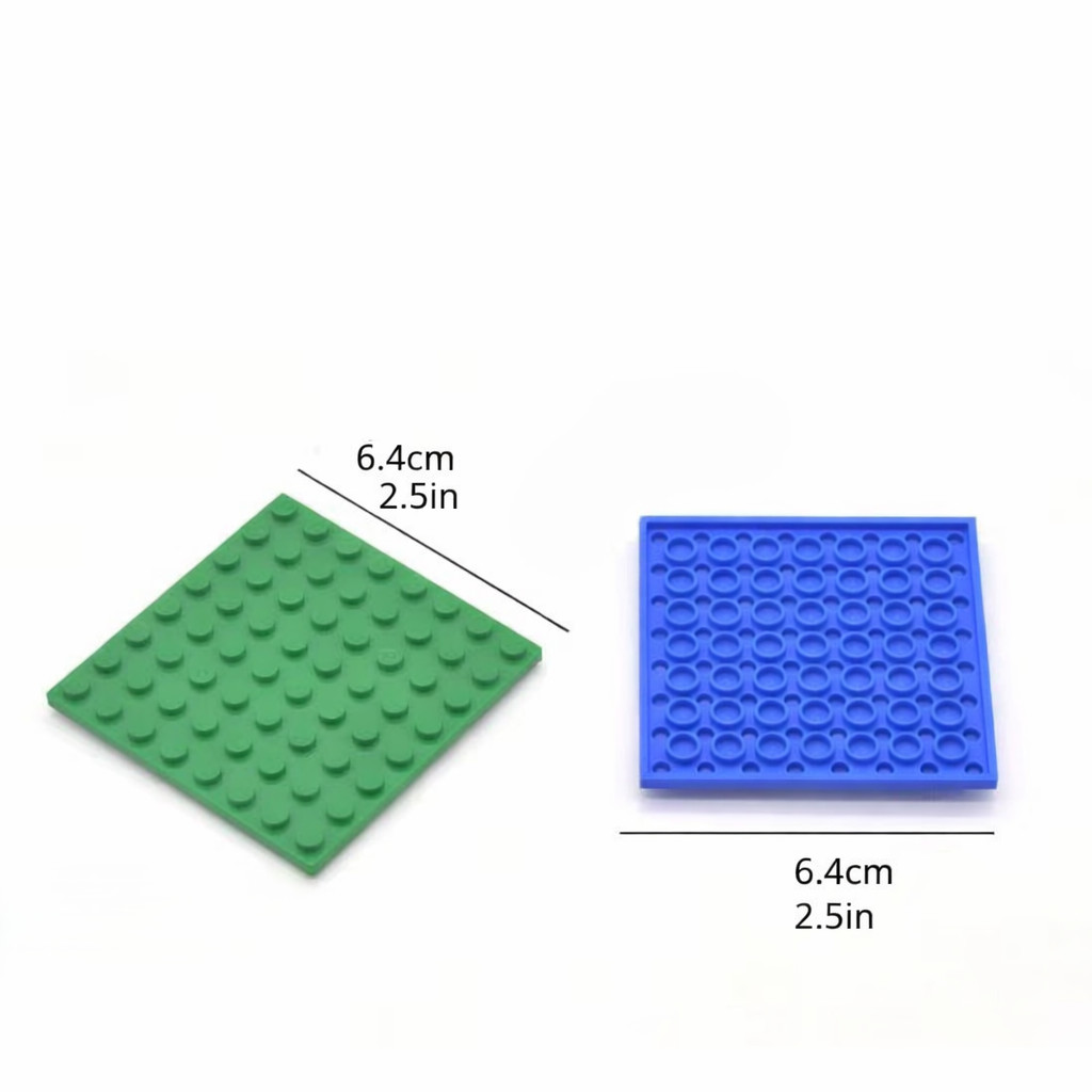 Building Block Plates 8×8 Dots 12 Colors | 10 Packs